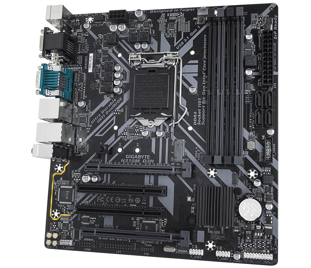 Дънна платка GIGABYTE H310M D3H
