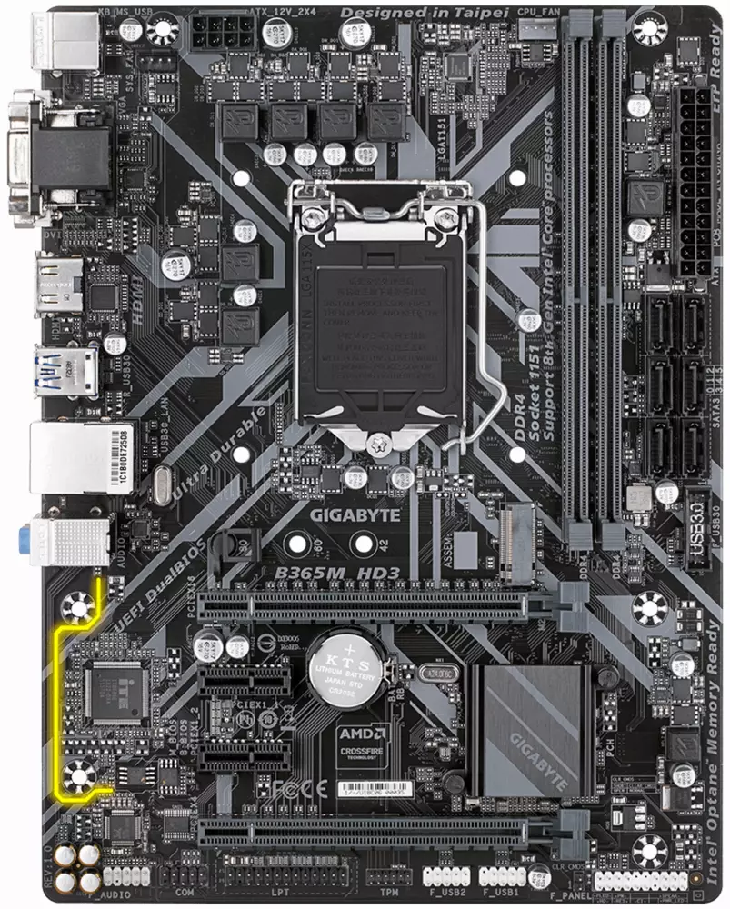 Дънна платка GIGABYTE B365M-HD3