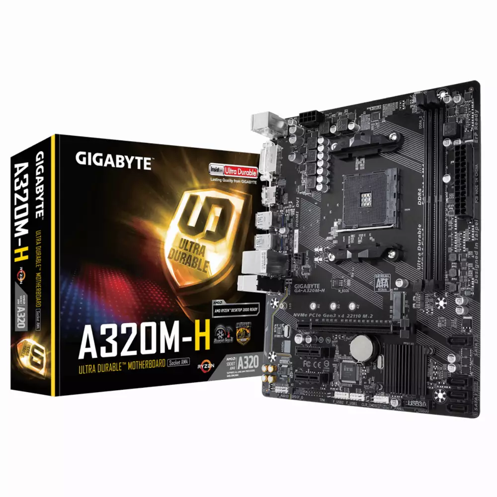 Дънна платка GIGABYTE A320M-H