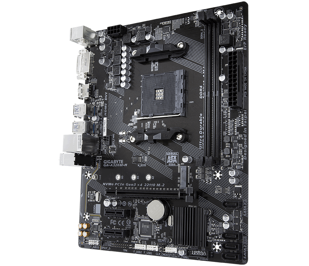 Дънна платка GIGABYTE A320M-H