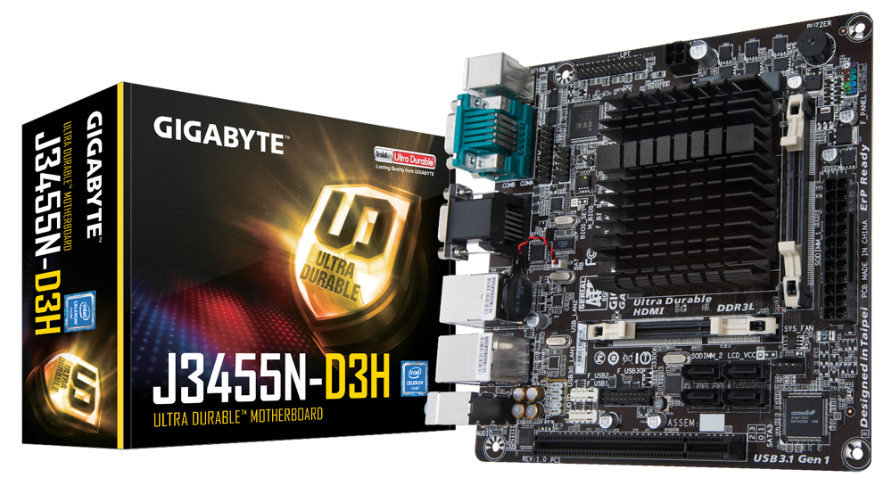 Дънна платка GIGABYTE GA-J3455N-D3H Intel Celeron J3455