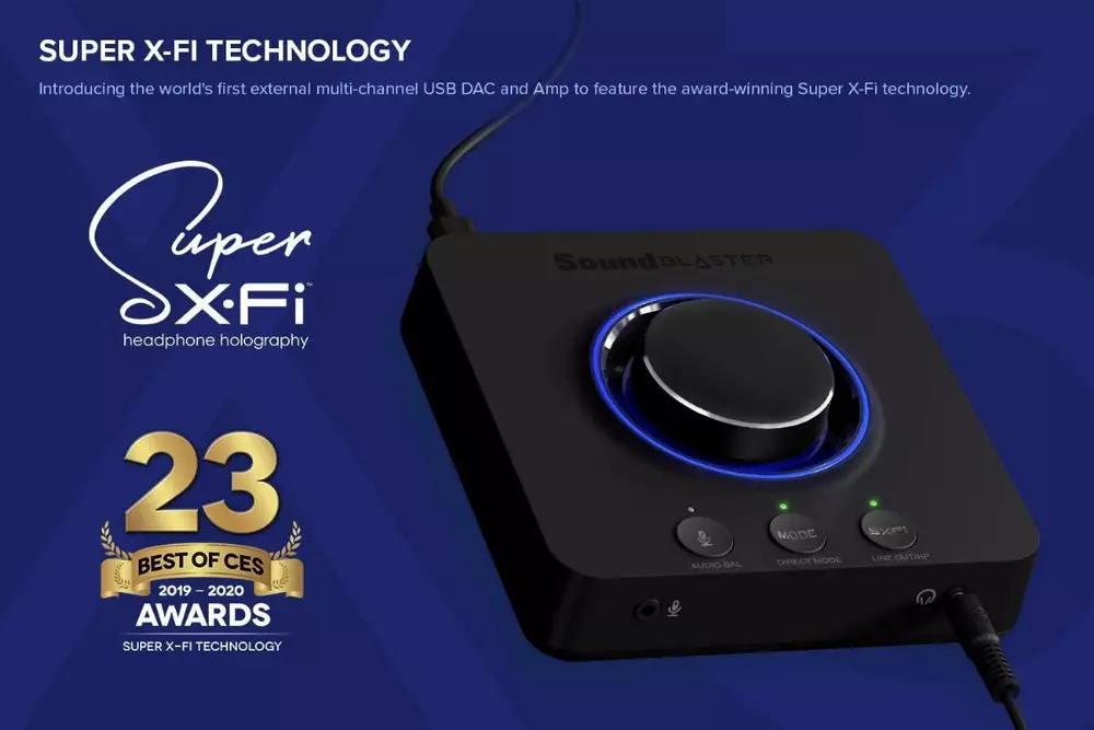 Звукова карта - външна Creative Sound Blaster X3, 7.1, Super X-Fi® for PC and Mac
