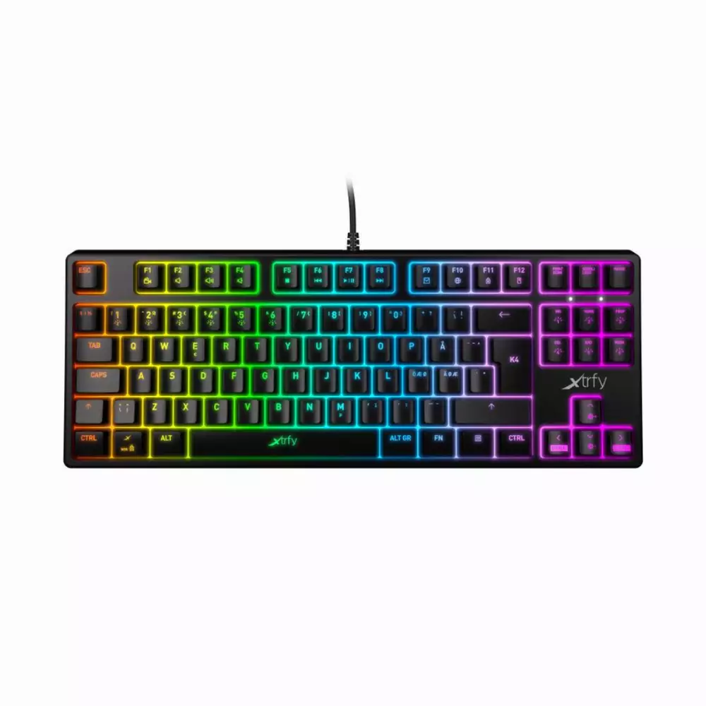 Геймърскa механична клавиатура Xtrfy K4 TKL RGB Kailh Red Switch, US Layout