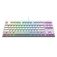 Геймърскa механична клавиатура Xtrfy K4 TKL White RGB Kailh Red Switch, US Layout