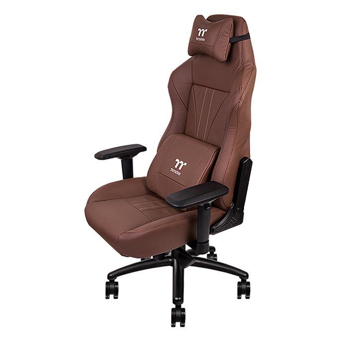 Геймърски стол TteSports X Comfort, Естествена кожа, Кафяв