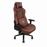 Геймърски стол TteSports X Comfort, Естествена кожа, Кафяв