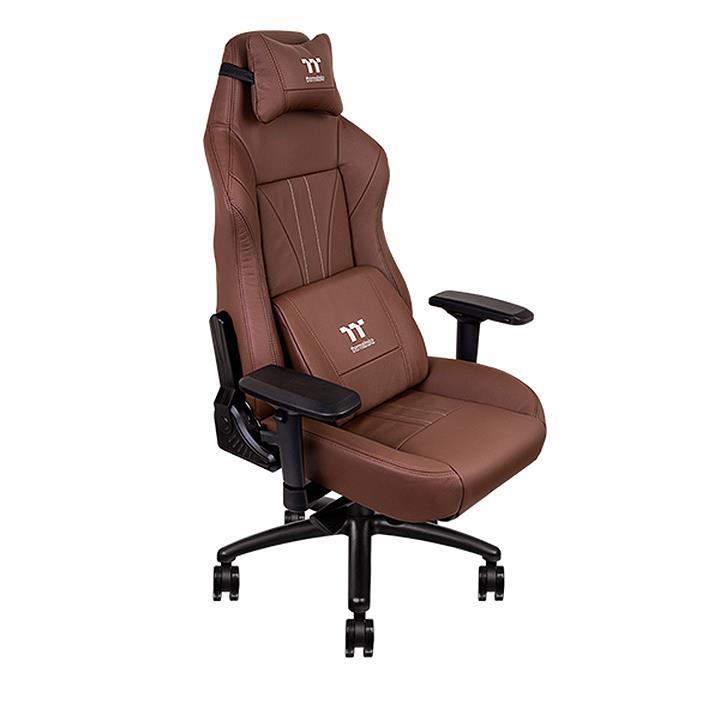 Геймърски стол TteSports X Comfort, Естествена кожа, Кафяв