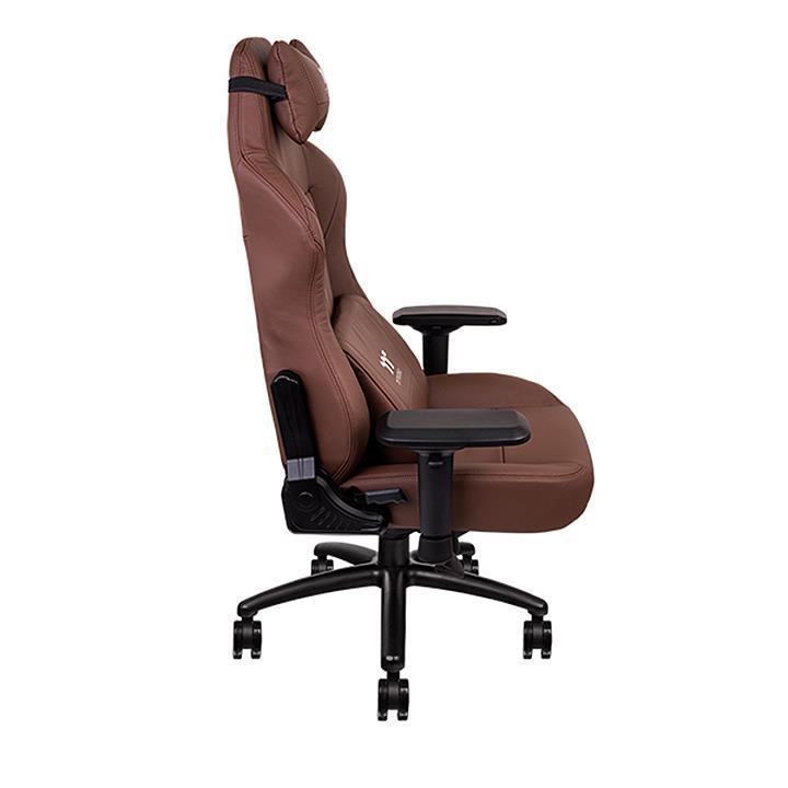 Геймърски стол TteSports X Comfort, Естествена кожа, Кафяв