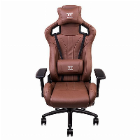 Геймърски стол TteSports X Fit, Естествена кожа, Кафяв