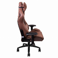 Геймърски стол TteSports X Fit, Естествена кожа, Кафяв