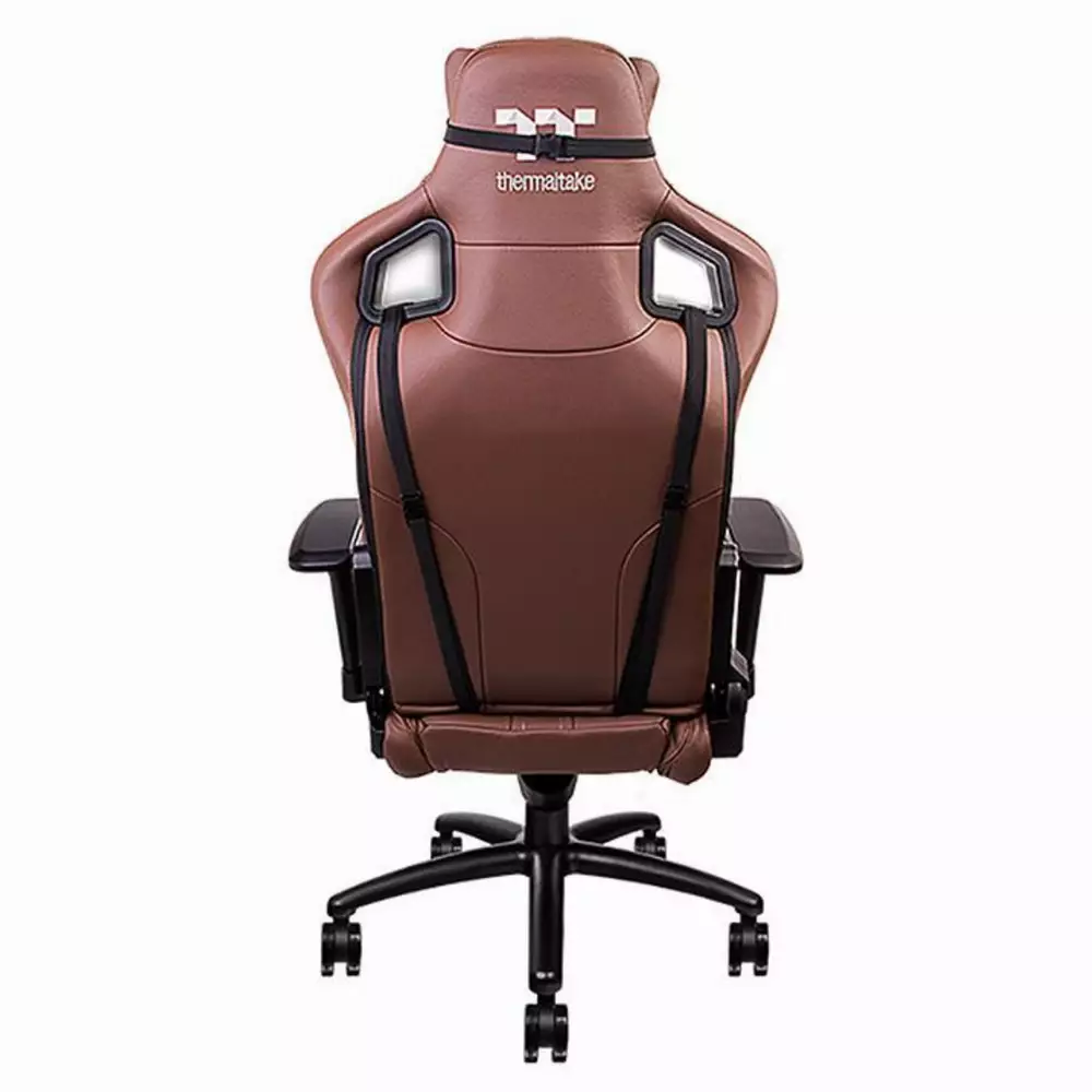 Геймърски стол TteSports X Fit, Естествена кожа, Кафяв