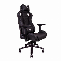 Геймърски стол TteSports X Fit, Естествена кожа, Черен