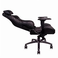 Геймърски стол TteSports X Fit, Естествена кожа, Черен