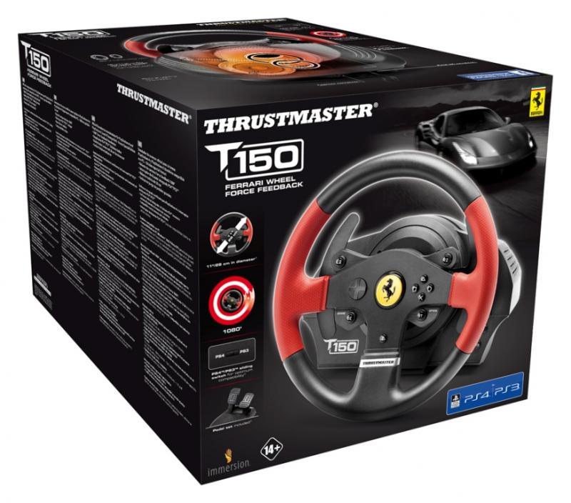 Волан THRUSTMASTER, T150 Ferrari Wheel Force Feedback, за PC / PS3 / PS4