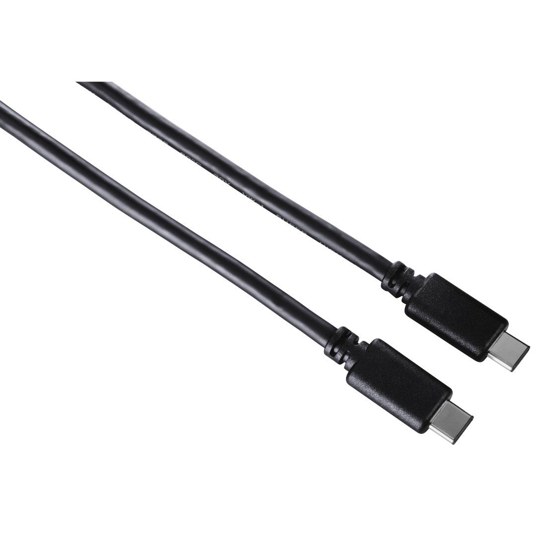 Кабел HAMA USB-C мъжко - USB-C мъжко, 0.75 м,480Mb/s, Черен