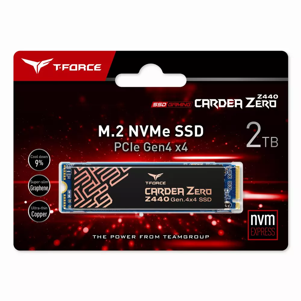 Диск SSD Team Group T-Force Cardea Zero Z440 2TB M.2 2280 PCIe NVMe Gen 4.0 x4