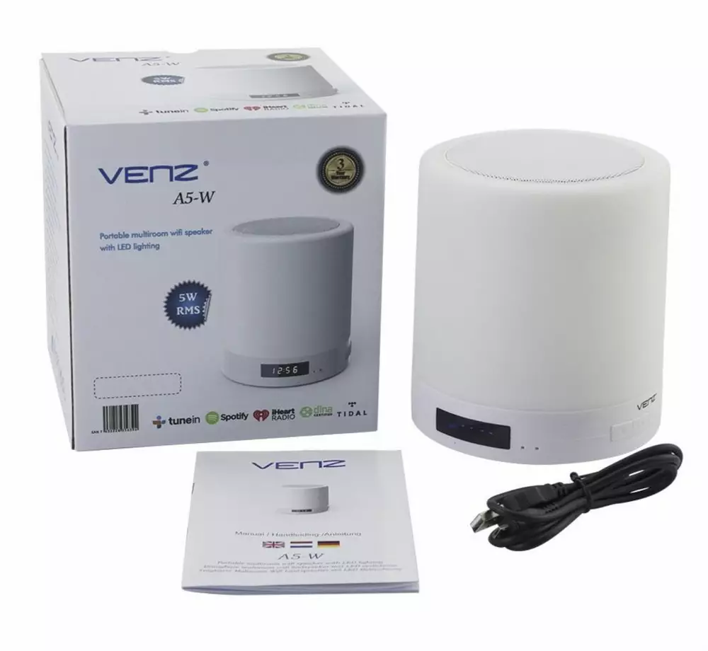 MultiRoom Wi Fi колонка VENZ A5-W, Бял
