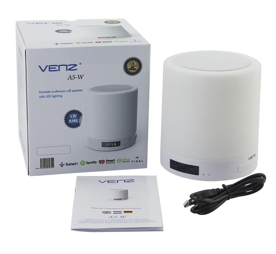MultiRoom Wi Fi колонка VENZ A5-W, Бял