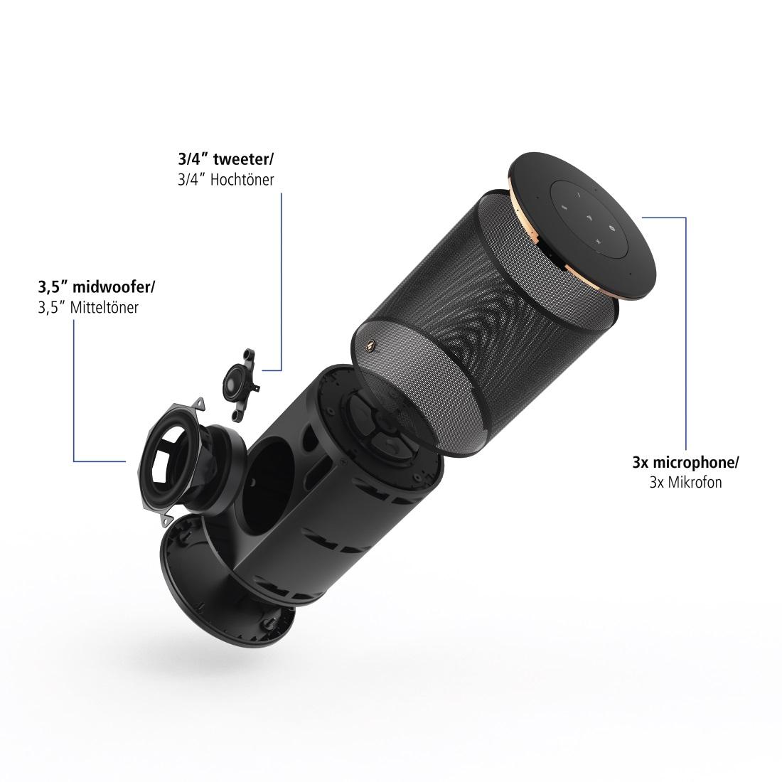 Безжична  смарт тонколона HAMA SIRIUM1400ABT, Bluetooth /Amazon Alexa гласов асистент, Черен