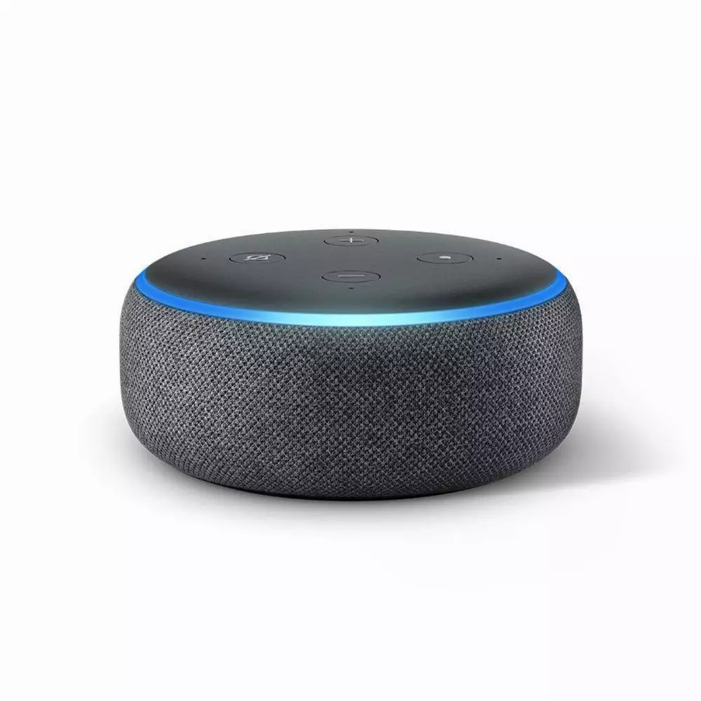 Преносима смарт тонколона Amazon Echo Dot 3 Charcoal, гласов асистент, Черен