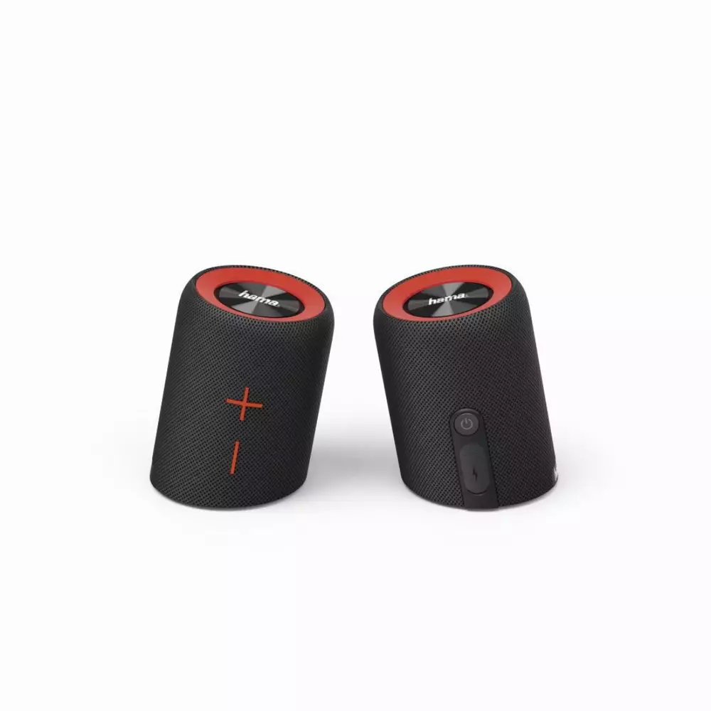Блутут мобилна колонка от 2 части HAMA Soundcup-D, 2 x 10 W, Черен