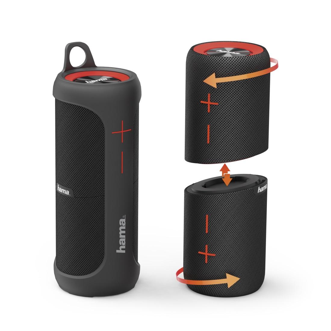 Блутут мобилна колонка от 2 части HAMA Soundcup-D, 2 x 10 W, Черен