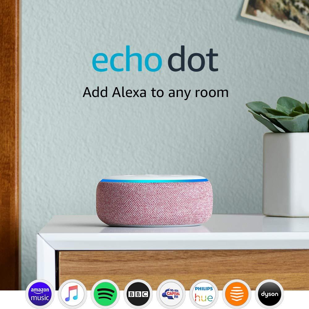 Преносима смарт тонколона Amazon Echo Dot 3 Charcoal, гласов асистент, Лилав