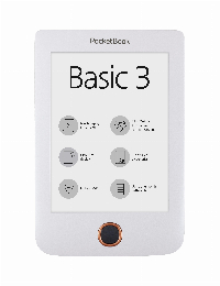 eBook четец PocketBook Basic3 PB614-2, 6", Бял