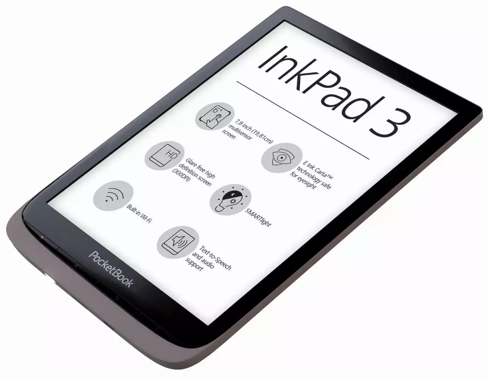 eBook четец PocketBook InkPad 3 PB740, 7.8", Тъмнокафяв