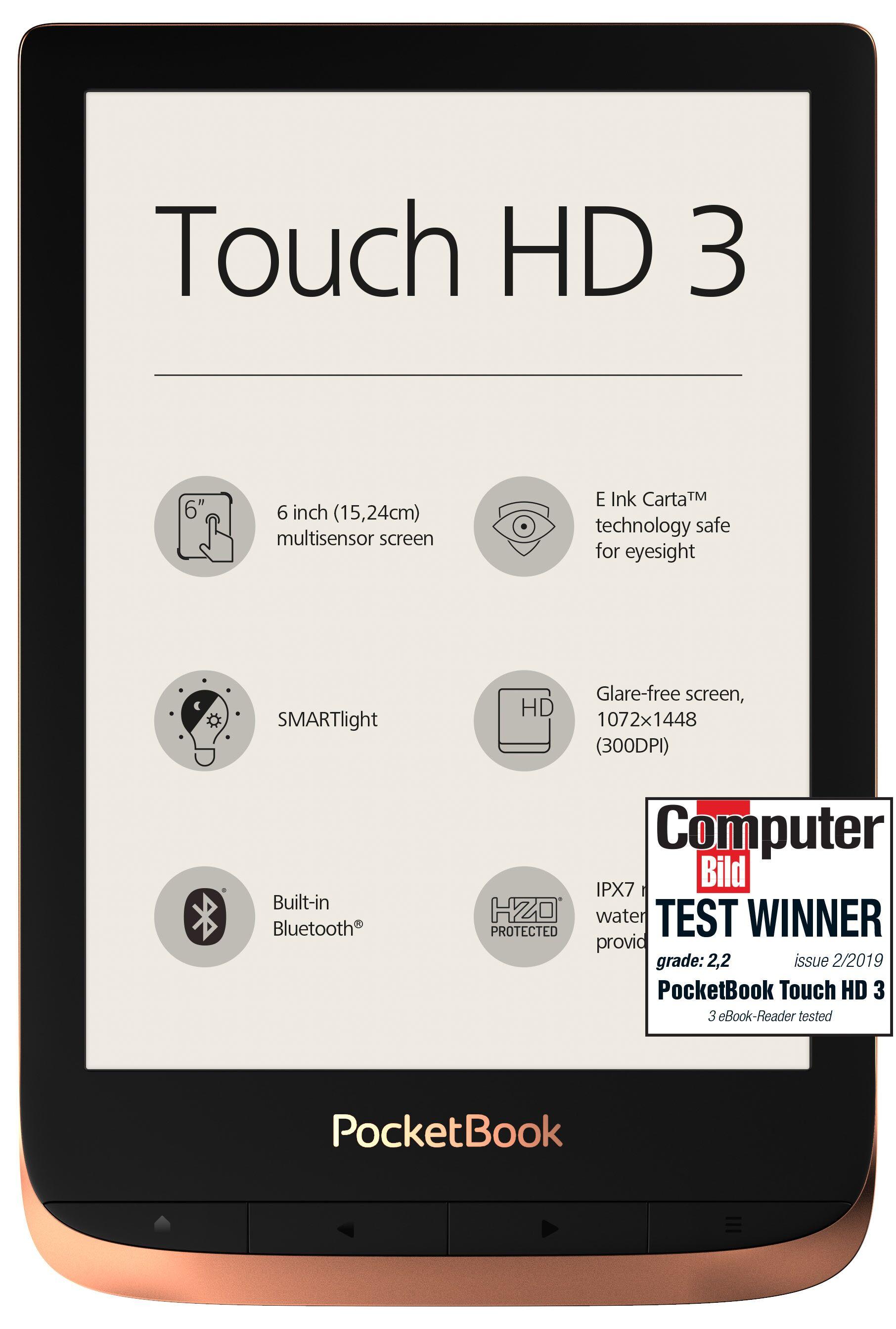 eBook четец POCKETBOOK Touch HD3 PB632-K-WW, 6", Spicy Copper