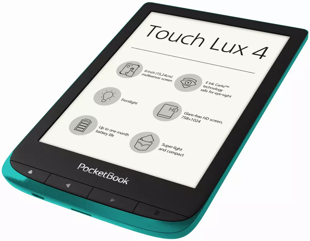 eBook четец POCKETBOOK Touch Lux 4 PB627, 6", Емералд