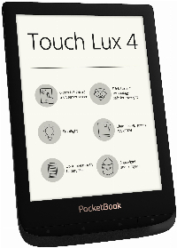 eBook четец POCKETBOOK Touch Lux 4 PB627, 6", Черен