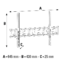 Стенна стойка за TV HAMA 108771, Фиксирана, 32"-65", 35 кг, Черна