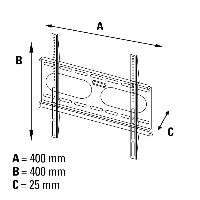 Стенна стойка за TV HAMA 11757, Фиксирана, 32"-56", 50 кг, Черна