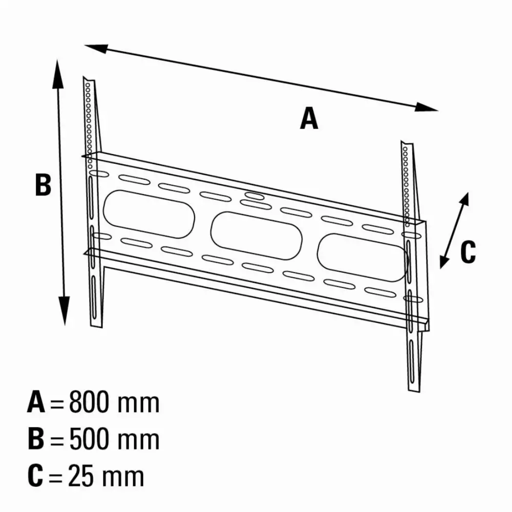 Τοίχου βάση για TV HAMA 11759, Σταθερή, 37"-90", 75 kg, Μαύρη