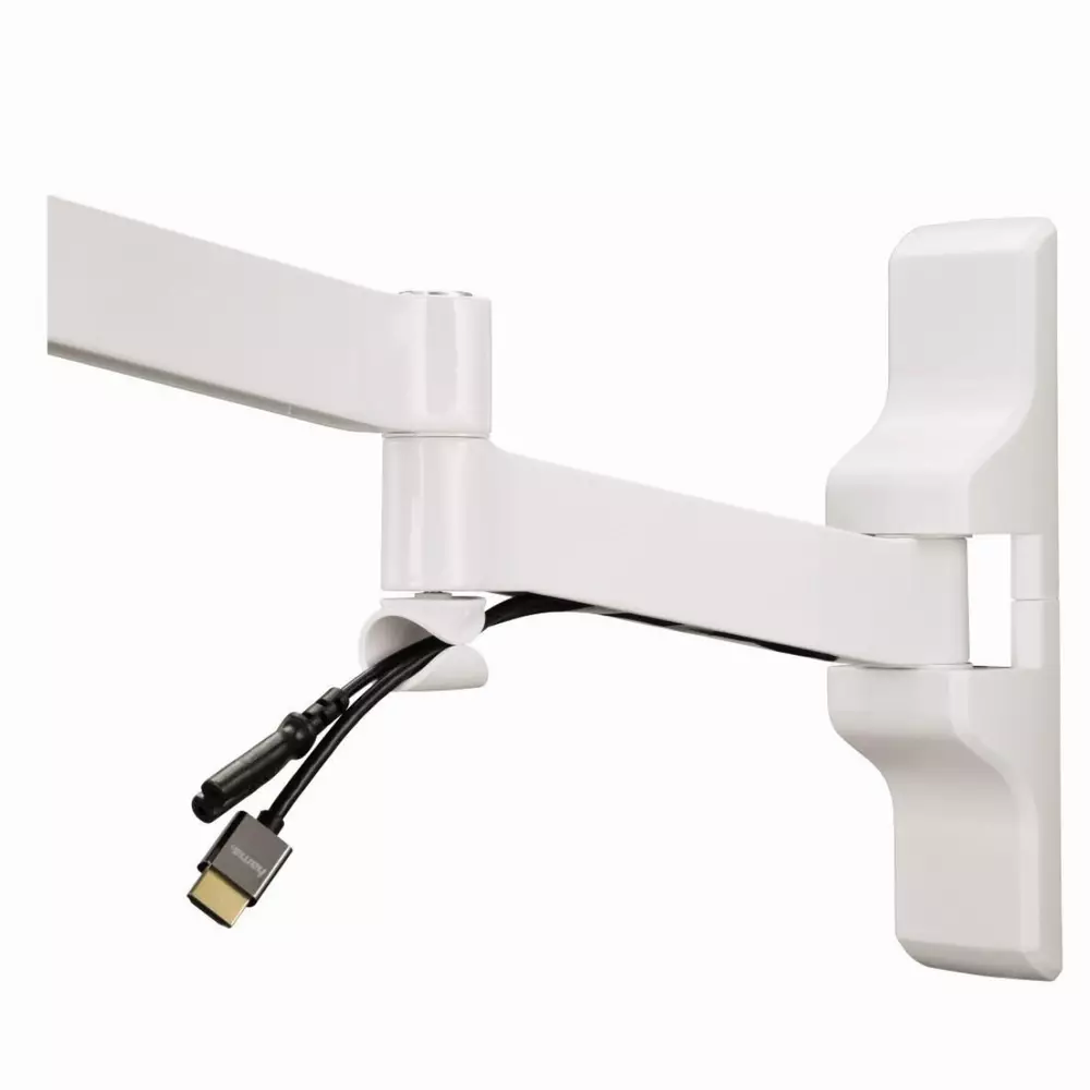 Стенна стойка за TV HAMA 108741, Регулируема, 19"-46", 25 кг, Бяла