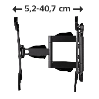 Стенна стойка за TV HAMA 118619, Регулируема, 32"-65", 35 кг, Черна