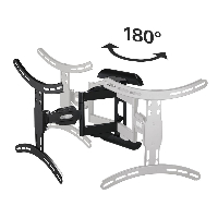 Стенна стойка за TV HAMA 118619, Регулируема, 32"-65", 35 кг, Черна