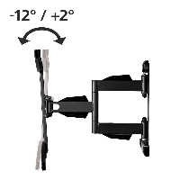 Стенна стойка за TV HAMA 118620, Регулируема, 37"-75", 45 кг, Черна