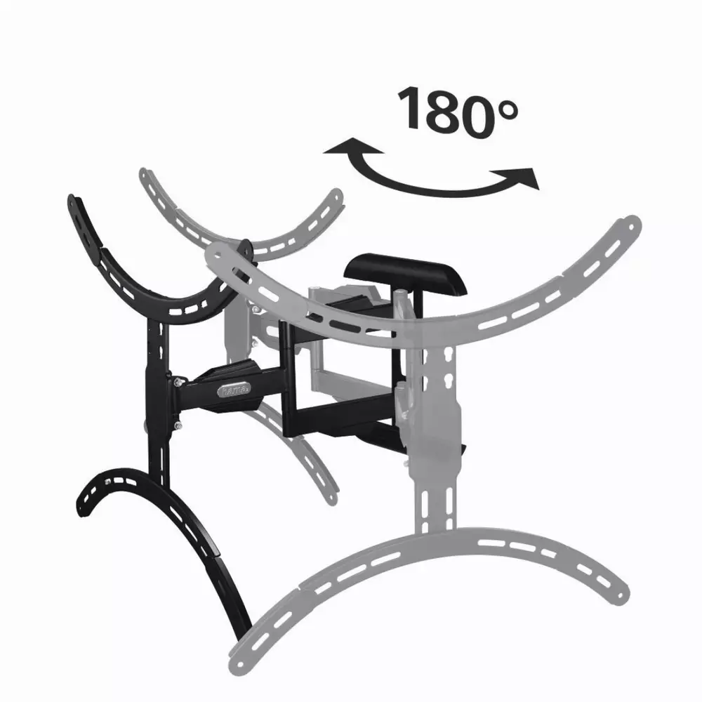 Стенна стойка за TV HAMA 118620, Регулируема, 37"-75", 45 кг, Черна