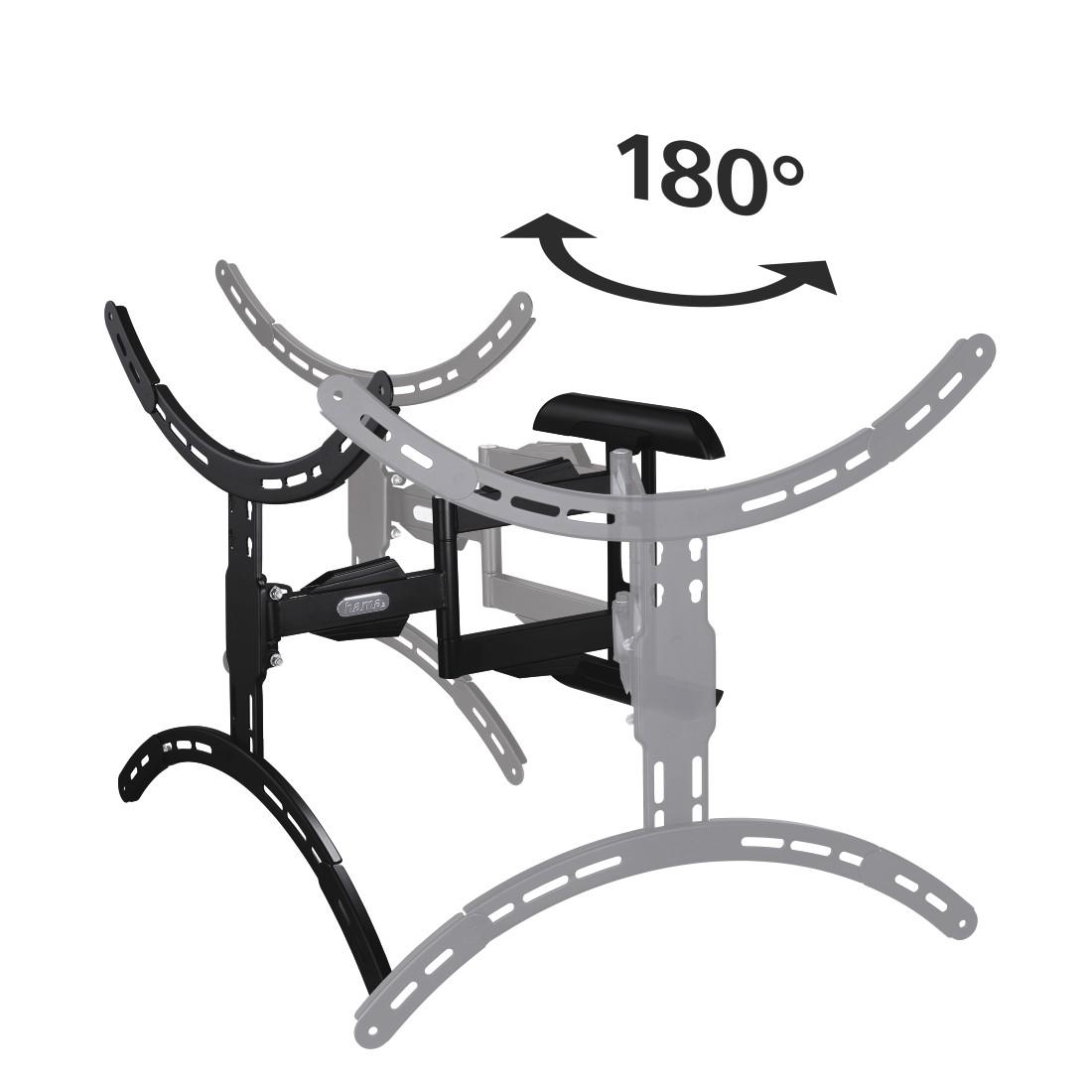 Стенна стойка за TV HAMA 118620, Регулируема, 37"-75", 45 кг, Черна