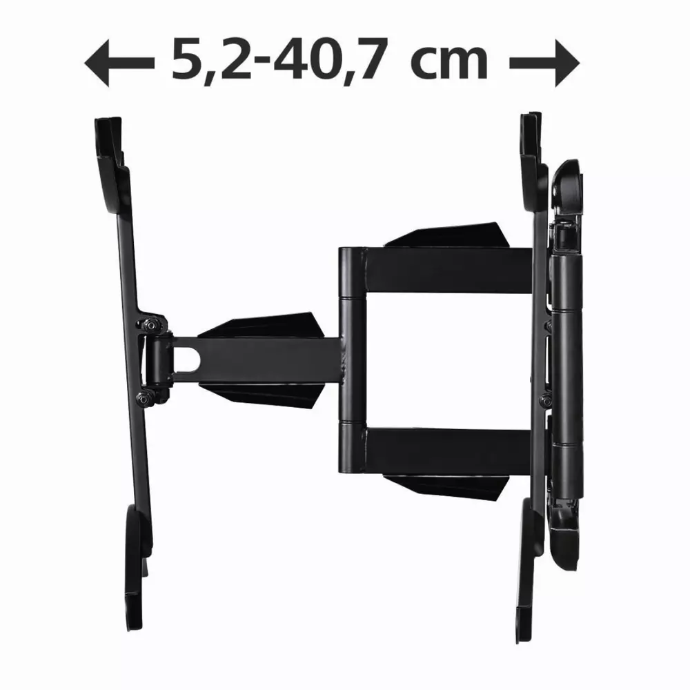 Стенна стойка за TV HAMA 118620, Регулируема, 37"-75", 45 кг, Черна