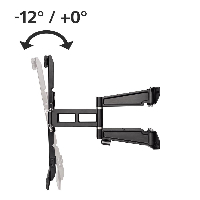 Стенна стойка за TV HAMA 108757, Регулируема, 37"-70", 35 кг, Черна