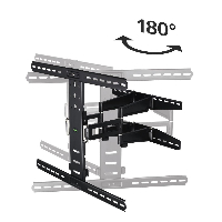 Стенна стойка за TV HAMA 108757, Регулируема, 37"-70", 35 кг, Черна