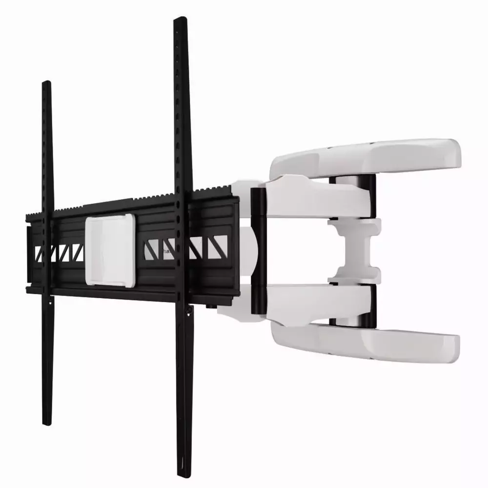 Стенна стойка за TV HAMA 118626, Регулируема, 46"-90", 75 кг, Черен/Бял