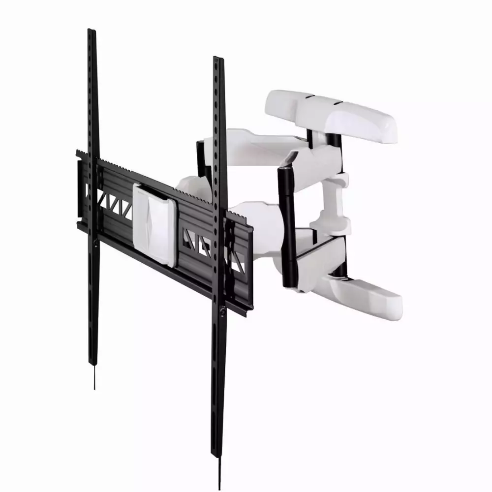 Стенна стойка за TV HAMA 118626, Регулируема, 46"-90", 75 кг, Черен/Бял