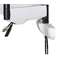 Стенна стойка за TV HAMA 118626, Регулируема, 46"-90", 75 кг, Черен/Бял