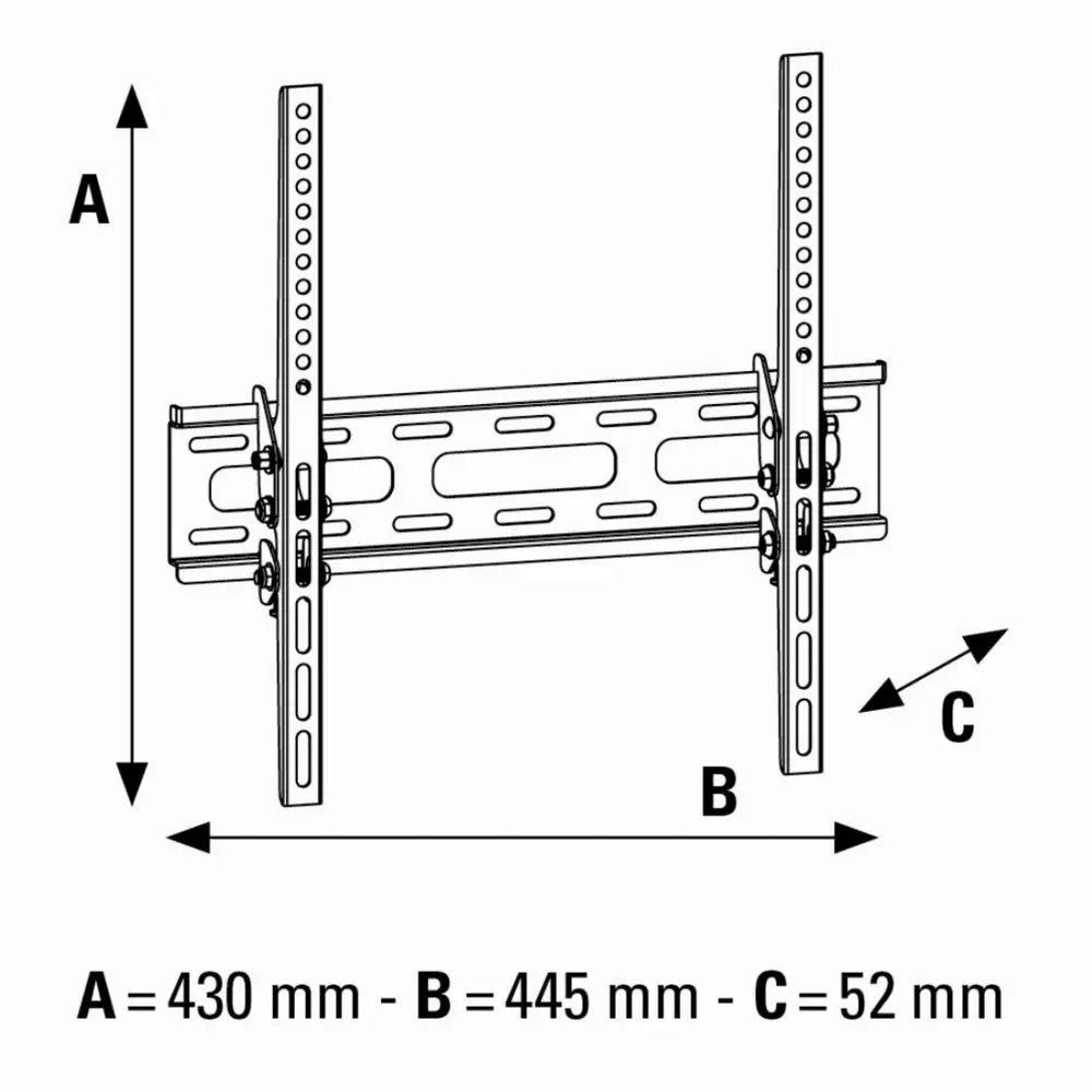 Τοίχου βάση για TV HAMA 108716, Ρυθμιζόμενη, 32"-56", 30 kg, Μαύρη