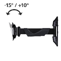 Стенна стойка за TV HAMA 118661, Регулируема, 10"-26", 25 кг, Черна