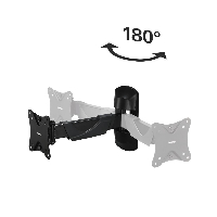 Стенна стойка за TV HAMA 118661, Регулируема, 10"-26", 25 кг, Черна